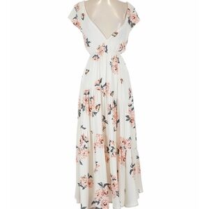 Free People White Floral Maxi Dress